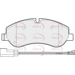 Brake Pad Set APEC PAD1930 OE Ref 1842632 APEC