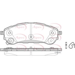 Brake Pad Set APEC PAD2342 OE Ref BRF18851X APEC