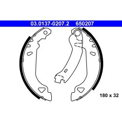 Brake Shoe Set ATE 03.0137-0207.2 OE Ref 5890500