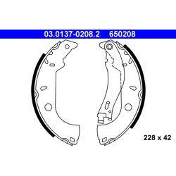 Brake Shoe Set ATE 03.0137-0208.2 OE Ref 60810038
