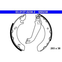 Brake Shoe Set ATE 03.0137-0238.2 OE Ref 5027752