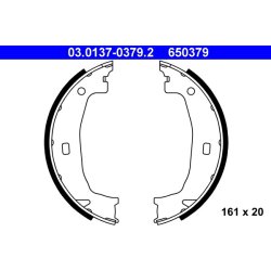 Handbrake Shoe Set ATE 03.0137-0379.2 OE Ref 34411165968