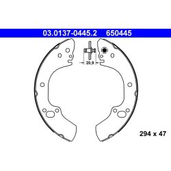 Brake Shoe Set ATE 03.0137-0445.2 OE Ref 552153