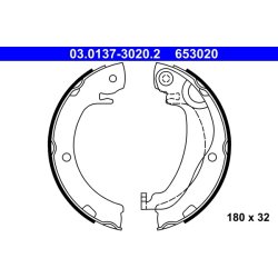 Handbrake Shoe Set ATE 03.0137-3020.2 OE Ref 044950F020