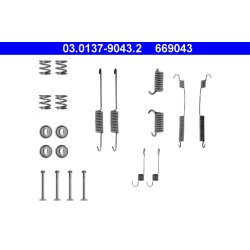 Kit de mâchoires de frein ATE 03.0137-9043.2 pour FORD ESCORT, ORION OE 6129626