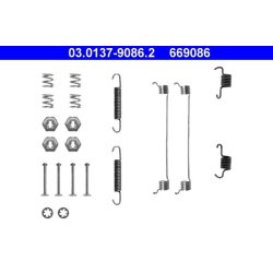 Kit de mâchoires de frein ATE 03.0137-9086.2 pour CITROËN, PEUGEOT, RENAULT,