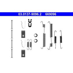 Kit de mâchoires de frein ATE 03.0137-9096.2 pour HONDA, ROVER CIVIC, CRX, 200