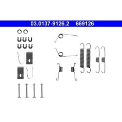 Kit de mâchoires de frein ATE 03.0137-9126.2 pour DAIHATSU CHARADE