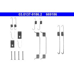 Kit de mâchoires de frein ATE 03.0137-9186.2 pour MAZDA 121 OE D061-26-380