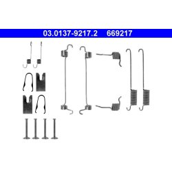 Kit de mâchoires de frein ATE 03.0137-9217.2 pour FORD, MAZDA OE 1006004