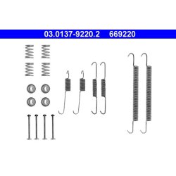 Kit de mâchoires de frein ATE 03.0137-9220.2 pour CITROËN, PEUGEOT, RENAULT,