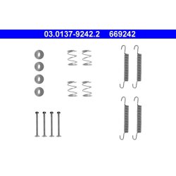 Kit de mâchoires de frein à main ATE 03.0137-9242.2 pour VAUXHALL