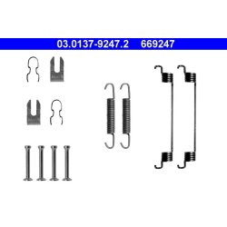Kit de mâchoires de frein ATE 03.0137-9247.2 pour FIAT, FORD OE 1713751