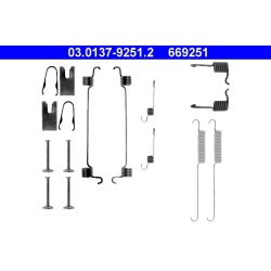 Kit de mâchoires de frein ATE 03.0137-9251.2 pour FORD ESCORT OE 6920297