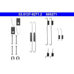 Kit de mâchoires de frein ATE 03.0137-9271.2 pour DAIHATSU, SUBARU, SUZUKI