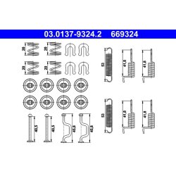 Kit de mâchoires de frein à main ATE 03.0137-9324.2 pour LEXUS, TOYOTA