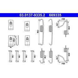 Handbrake Shoes Kit ATE 03.0137-9335.2