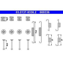 Kit de mâchoires de frein à main ATE 03.0137-9336.2 pour TOYOTA OE 04942-0F010