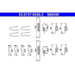 Kit de mâchoires de frein à main ATE 03.0137-9340.2 pour HONDA