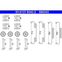 Kit de mâchoires de frein à main ATE 03.0137-9343.2 pour INFINITI, NISSAN