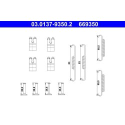 Kit de mâchoires de frein à main ATE 03.0137-9350.2 pour LAND ROVER OE LR001023