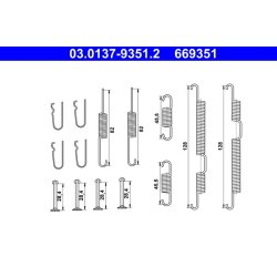 Kit de garnitures de freins ATE 03.0137-9351.2 pour HYUNDAI, KIA