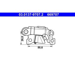 Kit de mâchoires de frein à main ATE 03.0137-9707.2 pour CITROEN, FIAT et plus encore...