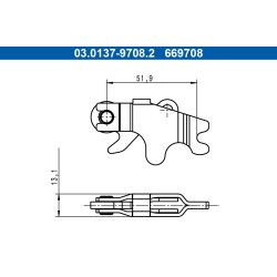 Handbrake Shoes Kit ATE 03.0137-9708.2 OE Ref 34411100640