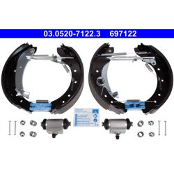 Jeu de mâchoires de frein ATE 03.0520-7122.3 pour CITROEN, FIAT, PEUGEOT et plus encore...