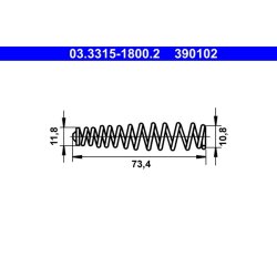 Spring ATE 03.3315-1800.2 OE Ref 2301872E117130