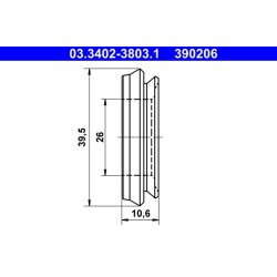 Brake Master Cylinder Bellow ATE 03.3402-3803.1 OE Ref 2961450E515928