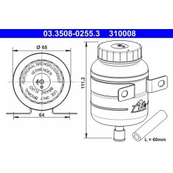 Brake Fluid Reservoir ATE 03.3508-0255.3
