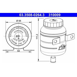 Brake Fluid Reservoir ATE 03.3508-0264.3 OE Ref 4227083M91
