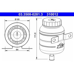 Brake Fluid Reservoir ATE 03.3508-0281.3