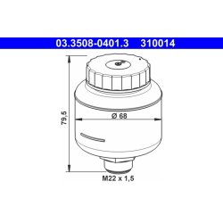 Brake Fluid Reservoir ATE 03.3508-0401.3 OE Ref 780924746