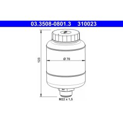 Brake Fluid Reservoir ATE 03.3508-0801.3 OE Ref A0004312102