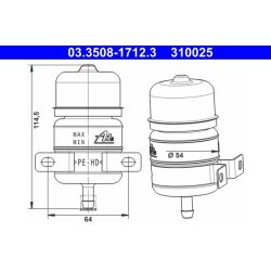 Brake Fluid Reservoir ATE 03.3508-1712.3