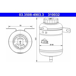 Brake Fluid Reservoir ATE 03.3508-4903.3 OE Ref 0004315302