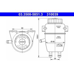 Brake Fluid Reservoir ATE 03.3508-5851.3 OE Ref 34321112399