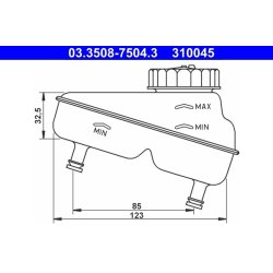 Brake Fluid Reservoir ATE 03.3508-7504.3 OE Ref 559037