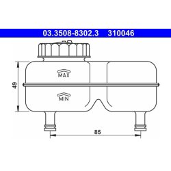 Brake Fluid Reservoir ATE 03.3508-8302.3 OE Ref 893596