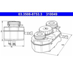 Brake Fluid Reservoir ATE 03.3508-8753.3 OE Ref 0014314202