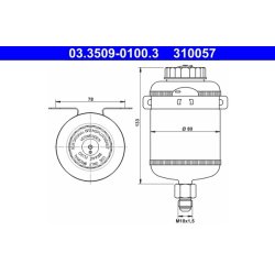 Brake Fluid Reservoir ATE 03.3509-0100.3 OE Ref 583303929