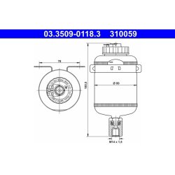 Brake Fluid Reservoir ATE 03.3509-0118.3