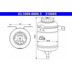 Brake Fluid Reservoir ATE 03.3509-0600.3 OE Ref 0004312402