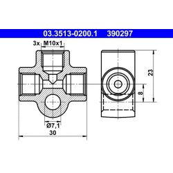 Pipes Connector ATE 03.3513-0200.1 OE Ref 34341111435
