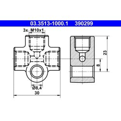 Pipes Connector ATE 03.3513-1000.1 OE Ref 0004285124