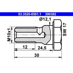 Banjo Bolt ATE 03.3520-0501.1 OE Ref 91435566800