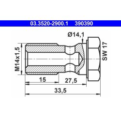 Banjo Bolt ATE 03.3520-2900.1 OE Ref 533922107