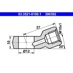 Pipe Banjo Fitting ATE 03.3521-0100.1 OE Ref 1540050381